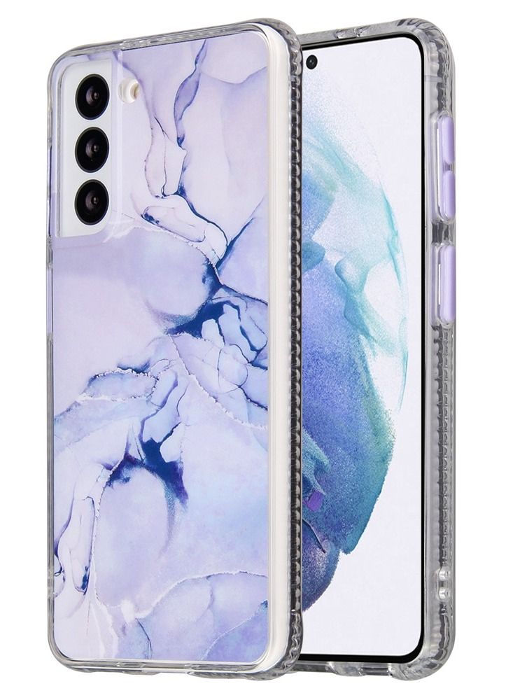 Loquat Drop-resistant all-inclusive flow gold marble Samsung mobile phone case