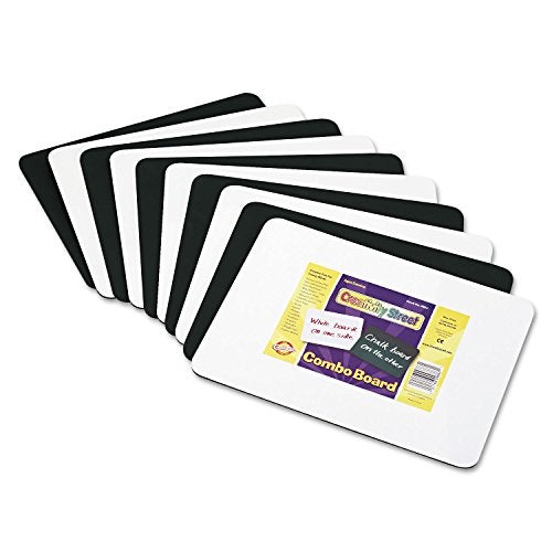 Creativity Street Chenille Kraft Creativity Street 988310 Combination Dry-Erase/Chalk Board, White/Black, Mini - Up to 2' (Set of 10) - Image 5
