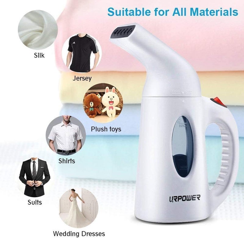 URPOWER Steamer for Clothes Steamer, Portable Handheld Garment Fabric Steamer Fast Heat-up Powerful Clothes Steamer with High Capacity for Home and Travel - Not for Abroad - Image 3