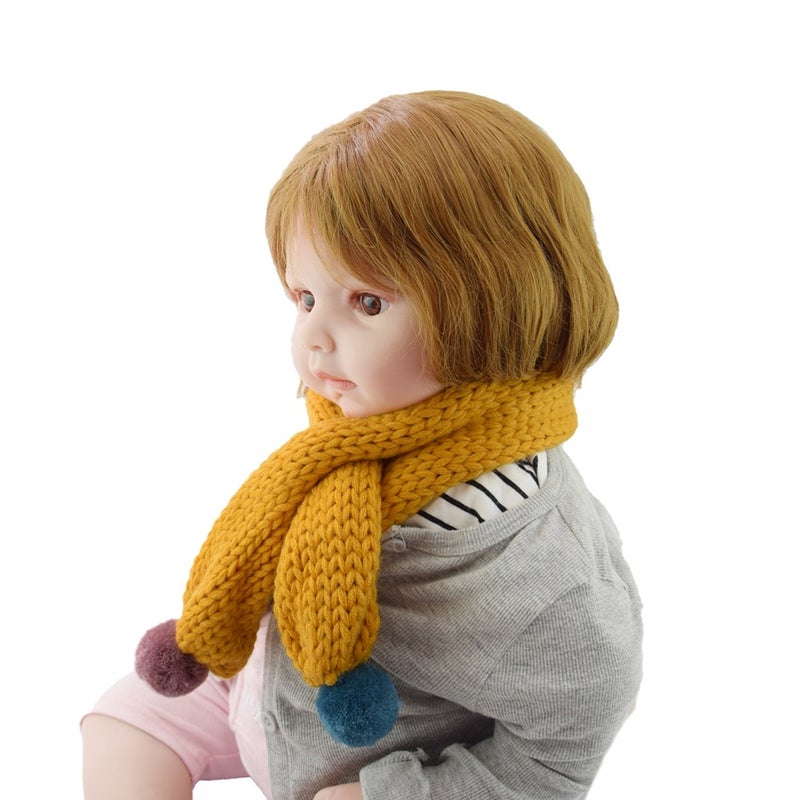 Winter Children'S Scarf Solid Color Knitted Wool Scarf Boys And Girls Warm All-Match Scarf Baby Scarf - Image 4