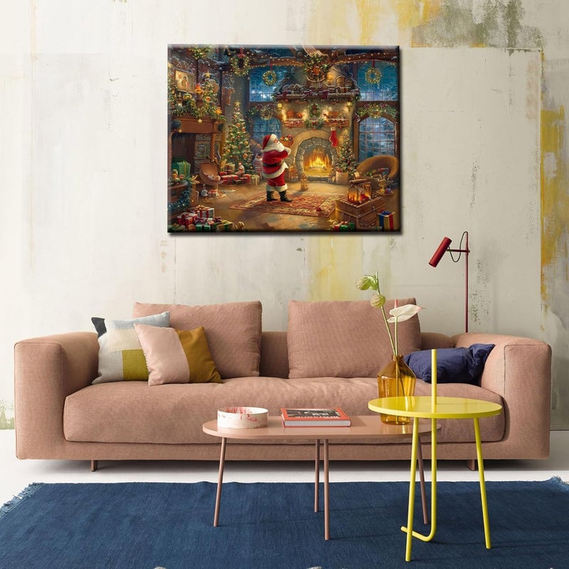 Tucocoo Happy Christmas Paint by Number for Adults Canvas Christmas Celebration Party Painting Kit Include Acrylic PaintsPaintbrushChristmas Gnome Art Home Wall Decor16x20inch No Frame - Image 2