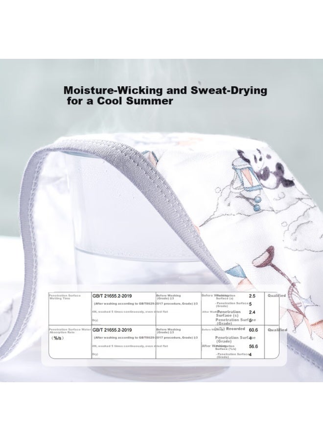 Ouyun Newborn Anti-startle Swaddle Blanket Baby Thin Cotton Bamboo Cotton Gauze Wrap Baby Floral Bird 80cm - Image 5