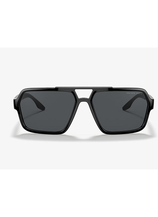 Prada Linea Rossa - Men's Rectangular Shape Sunglasses - SPS01X 1AB-02G 59 - Lens Size: 59 Mm - Image 1