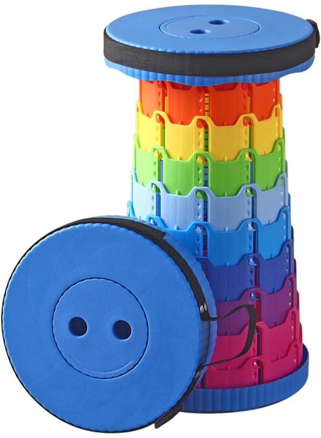 ECVV كرسي قابل للطي قابل للتعديل من البلاستيك خفيف الوزن ومضغوط ومقعد قابل للسحب للتخييم والنزهات والصيد والمشي والسفر - Image 1