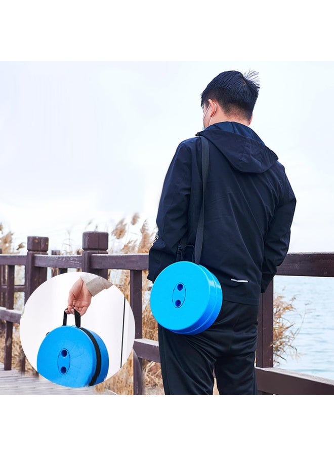 ECVV كرسي قابل للطي قابل للتعديل من البلاستيك خفيف الوزن ومضغوط ومقعد قابل للسحب للتخييم والنزهات والصيد والمشي والسفر - Image 4