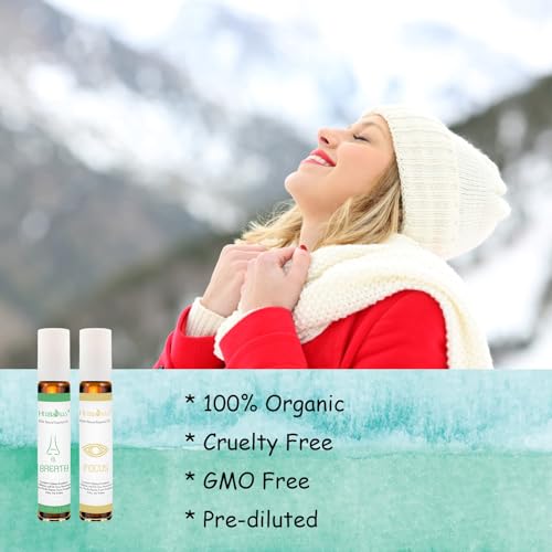 HERBROMAS Aromatherapy Oils Roller Set, Natural Pre-diluted Essential Oils Roll On with Glass Rollerball, Relaxation Gift for Women & Men, Christmas Gift, Pack 4 x 0.33fl.oz - Image 5