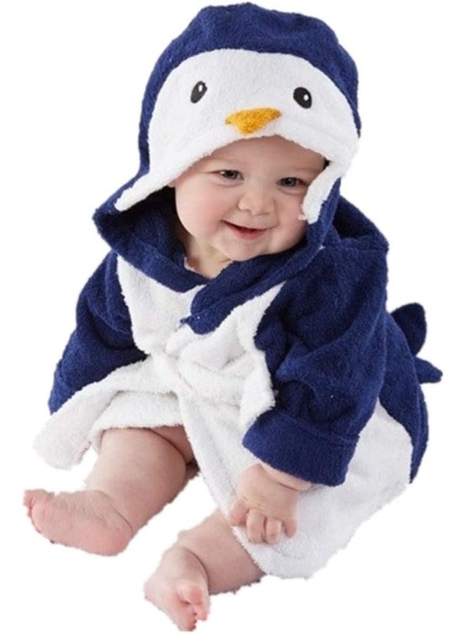SZCQ Baby Boy Bathrobe Hooded Towels Unisex Infant Bath robe Towel For Toddle Terry Ultra Absorbent Durable Blankets - Image 1