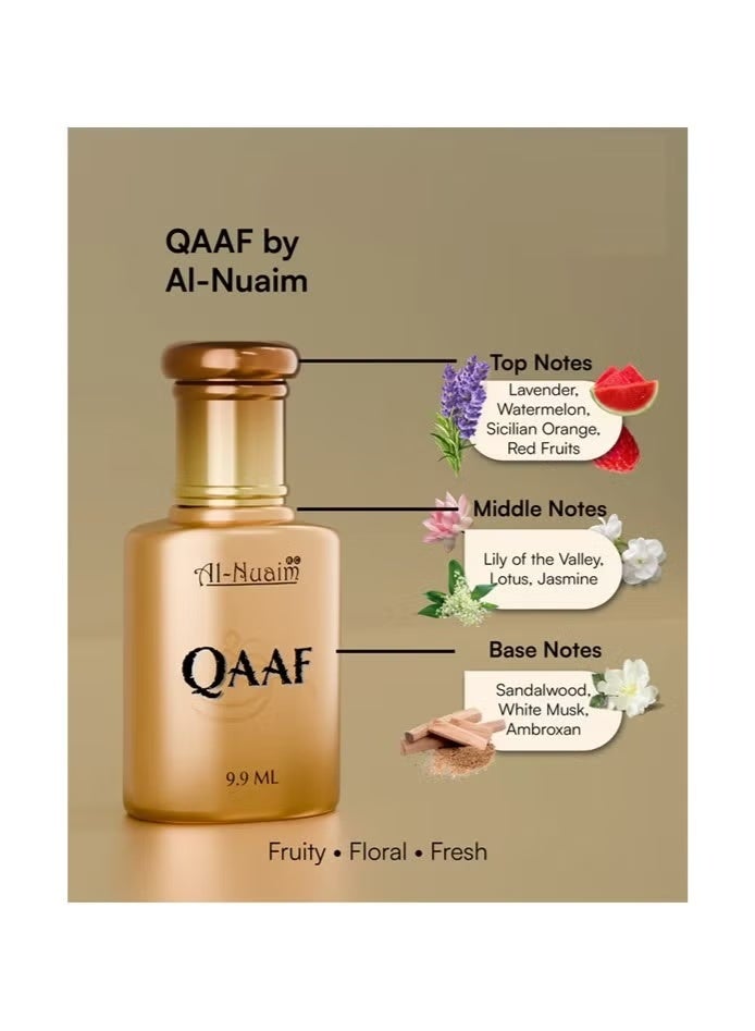 Al Nuaim QAAF Roll-On Attar 9.9ml | Fresh Woody Musk Fragrance | Alcohol-Free Long-Lasting Perfume for Men & Women - Image 2