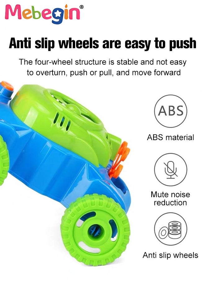 MEBEGIN - Kids Bubble Blower Maker Machine with Mower Body, Bubble Lawn Mower Set with a Bottle of Bubble Solutions, Creative Bubble Toys, Outdoor Toys, Ideal Gift for Kids Aged 3+, 3 AA Batteries Required(Not Included) - Image 1