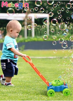MEBEGIN Kids Bubble Blower Maker Machine with Mower Body, Bubble Lawn Mower Set with a Bottle of Bubble Solutions, Creative Bubble Toys, Outdoor Toys, Ideal Gift for Kids Aged 3+, 3 AA Batteries Required(Not Included)  - Image 5