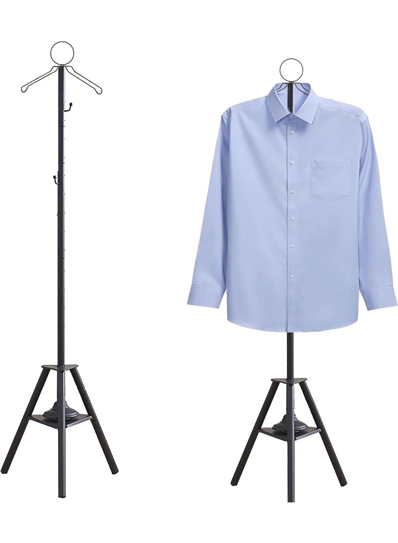 Garment Rack & Steaming Hanger with Hooks – Clothes Steamer Rack with Holes for Drying & Ironing Thobe, Gown & Delicate Clothes