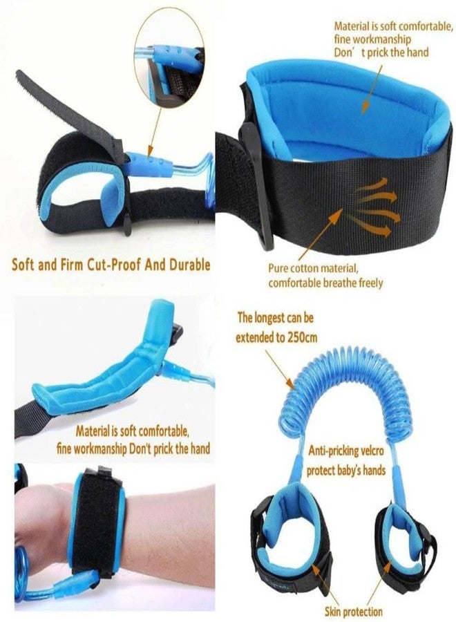 STARLIX 2.5m Baby Anti-Lost Strap - Child Safety Wristband, Toddler Harness, Kids Leash, Adjustable Walking Hand Strap, 360° Rotatable, Blue, Prevents Wandering, Safe for Outdoors, Parks, Travel - Image 3