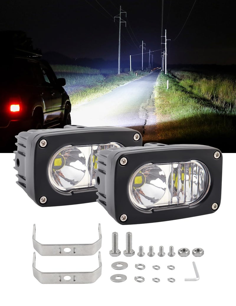 3 Inch LED Driving Lights 2Pcs 50W LED Pod Lights Off Road Lights Combo Beam 6000 LM Super bright Waterproof Work Lights Compatible with Trucks Pickup Motorcycle SUV ATV UTV 4x4