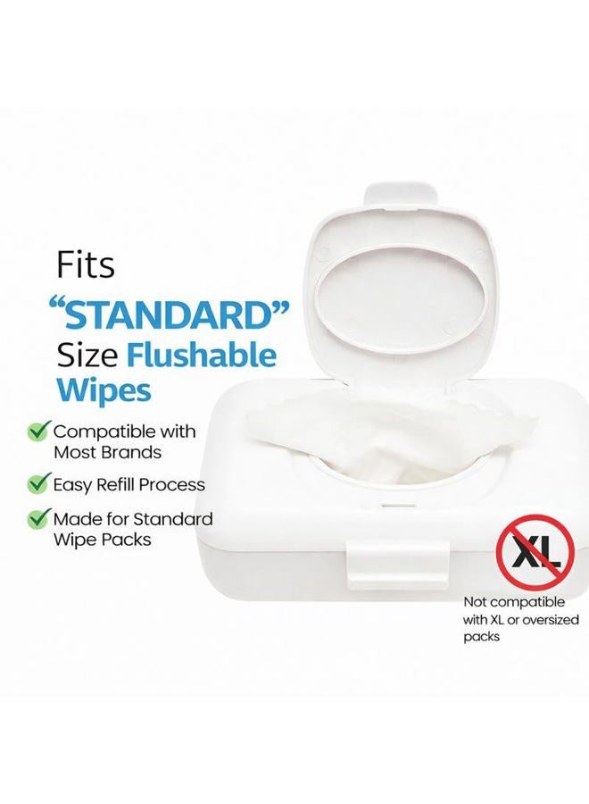 Loo 2-Pack Loo Discreet Flushable Wipes Dispenser with No-Drill Suction Mount - Hygienic Stylish Wet Wipe Holder for Bathroom & Toilet, Reusable Refillable Container - Image 2