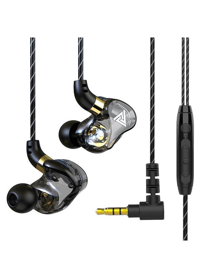 QKZ SK7 3.5mm Wired Headphones In-ear Earbuds Super Bass Music Earphone Sports Headset with Microphone  - Image 1