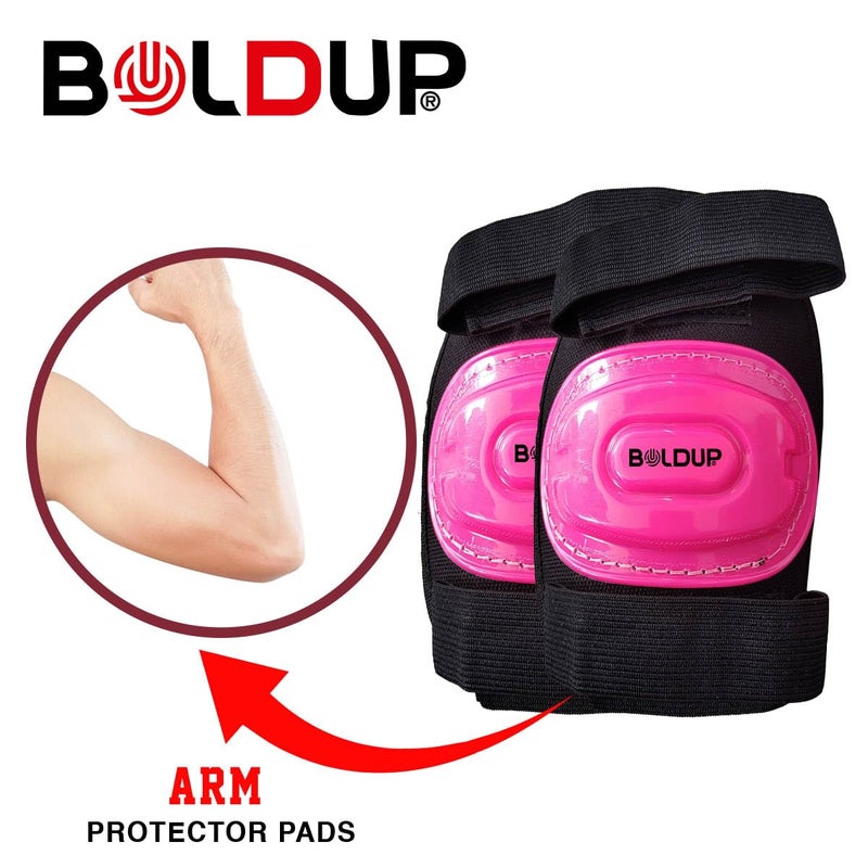 IFOLDUP ® Skating Guard Kit - Protective Knee, Elbow, and Wrist Pads for Skateboarding, Cycling (Skating KIT Pink) - Image 2