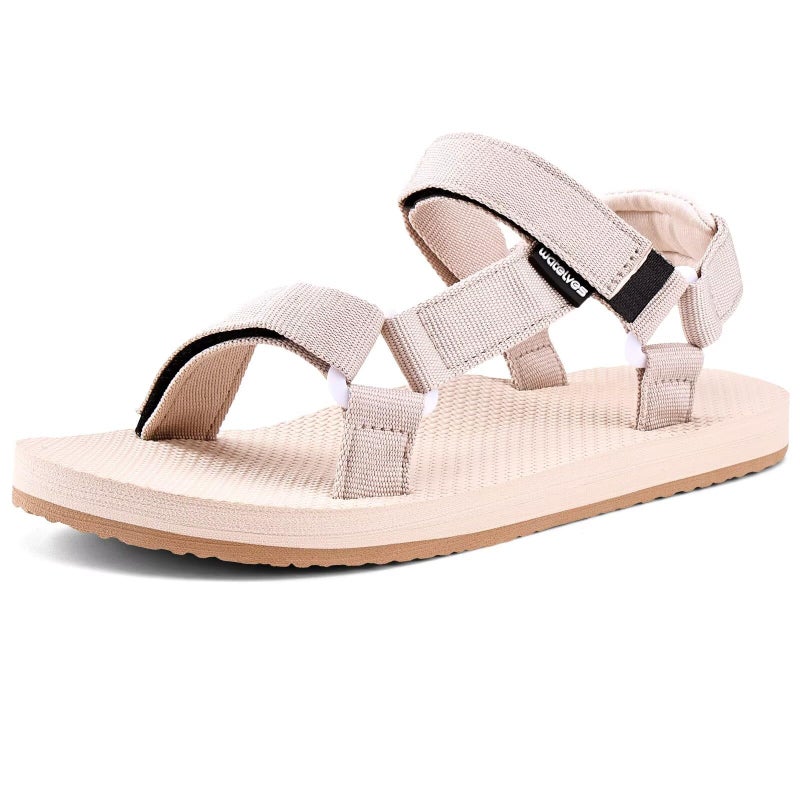WateLves Womens-Sport-Sandals Hiking Sandals with-Arch-Support Webbing-Outdoor-Beach-Water-Sandals for Travel-Walking-Trekking-Camping(TB-Brown,37) - Image 1