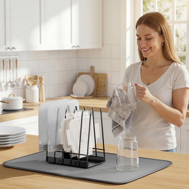 Josmimic Reusable Bags Drying Rack, Plastic Bags Dryer for Ziplock Lerine Silicone Gallon, Snack, Sandwich Storage Bags, Black - Image 2