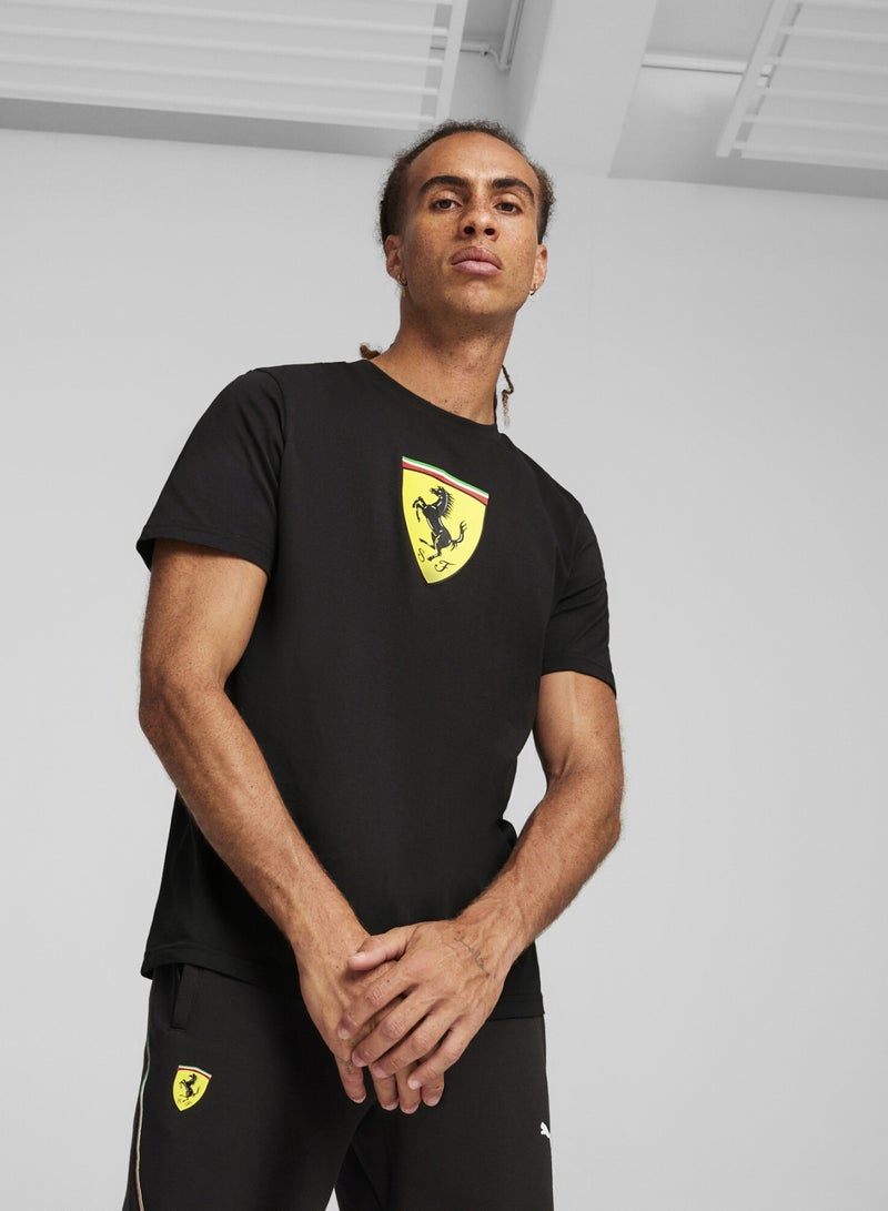 PUMA Scuderia Ferrari Race Mens Black T-shirt - Image 1
