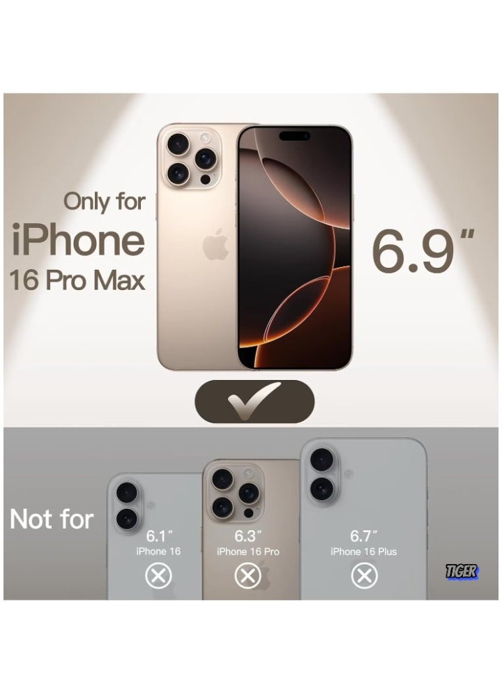 TIGER Ultra-Slim 0.35mm Case for iPhone 16 Pro Max (6.9 Inch) – Lightweight Matte Finish, Full Camera Lens Protection, Minimalist Hard Cover, Shock Absorbing, Anti-Fingerprint – Desert Titanium Design, Perfect Fit for iPhone 16 Pro Max - Image 2