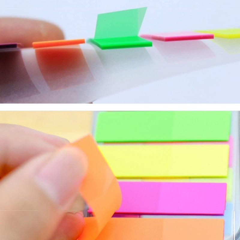 Peeplvalue Arrow Flags index tab,Fluorescent Self Sticky Notes,Text Highlighter for Office, College, School -Pack of 3 (375 pieces-5 Colors) - Image 3