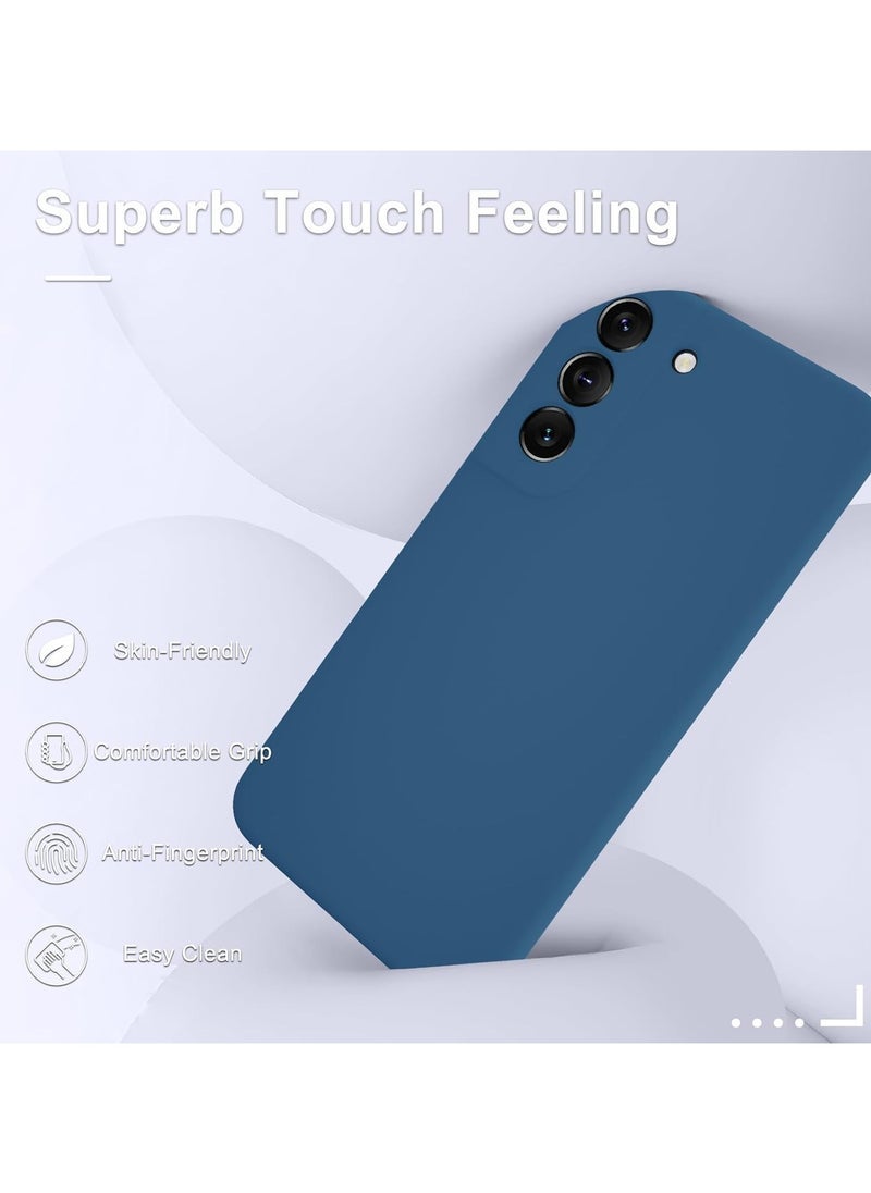 Raxoom Samsung Galaxy S22 Plus Case | Soft Silicone Phone Case with 1 Screen Protector | Anti-Scratch Microfiber Lining | Full Body Shockproof Slim Cover | Wireless Charging Compatible | Durable and Stylish Navy Blue Protective Case for Samsung Galaxy S22+ - Image 4