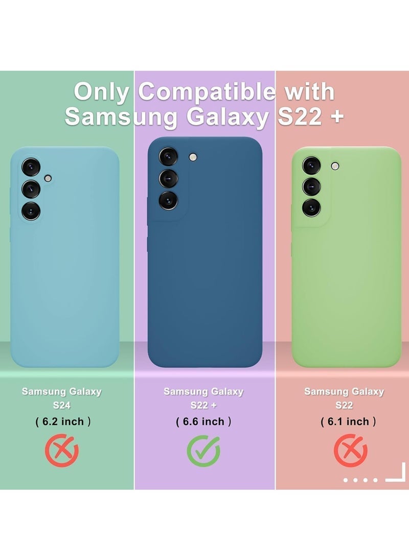 Raxoom Samsung Galaxy S22 Plus Case | Soft Silicone Phone Case with 1 Screen Protector | Anti-Scratch Microfiber Lining | Full Body Shockproof Slim Cover | Wireless Charging Compatible | Durable and Stylish Navy Blue Protective Case for Samsung Galaxy S22+ - Image 2