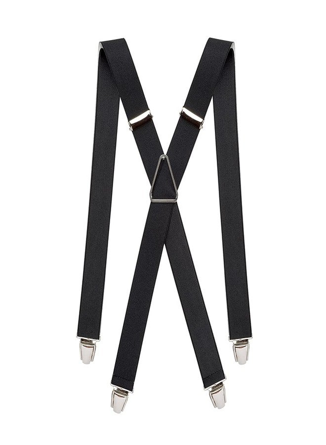 Pierrot Men's Adjustable Suspender Braces, 130cm, Noir Cachemire - Image 1