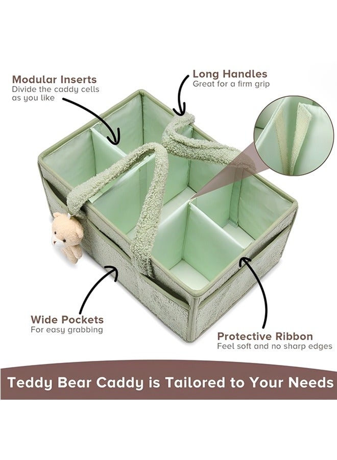 بيوينتي سلة تخزين حفاضات الأطفال، سلة تخزين حفاضات الأطفال والمناديل المبللة متعددة الوظائف، سلة الأطفال كبيرة الحجم، مثالية جدًا لحمام الأطفال، سلة تخزين السيارة، سلة تخزين حفاضات الحضانة. - Image 3