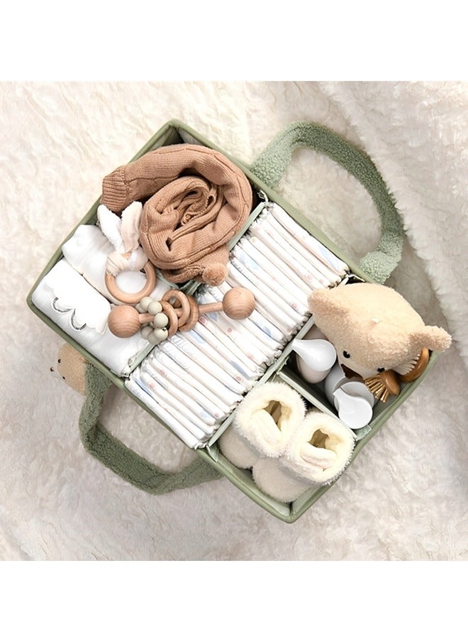 بيوينتي سلة تخزين حفاضات الأطفال، سلة تخزين حفاضات الأطفال والمناديل المبللة متعددة الوظائف، سلة الأطفال كبيرة الحجم، مثالية جدًا لحمام الأطفال، سلة تخزين السيارة، سلة تخزين حفاضات الحضانة. - Image 5