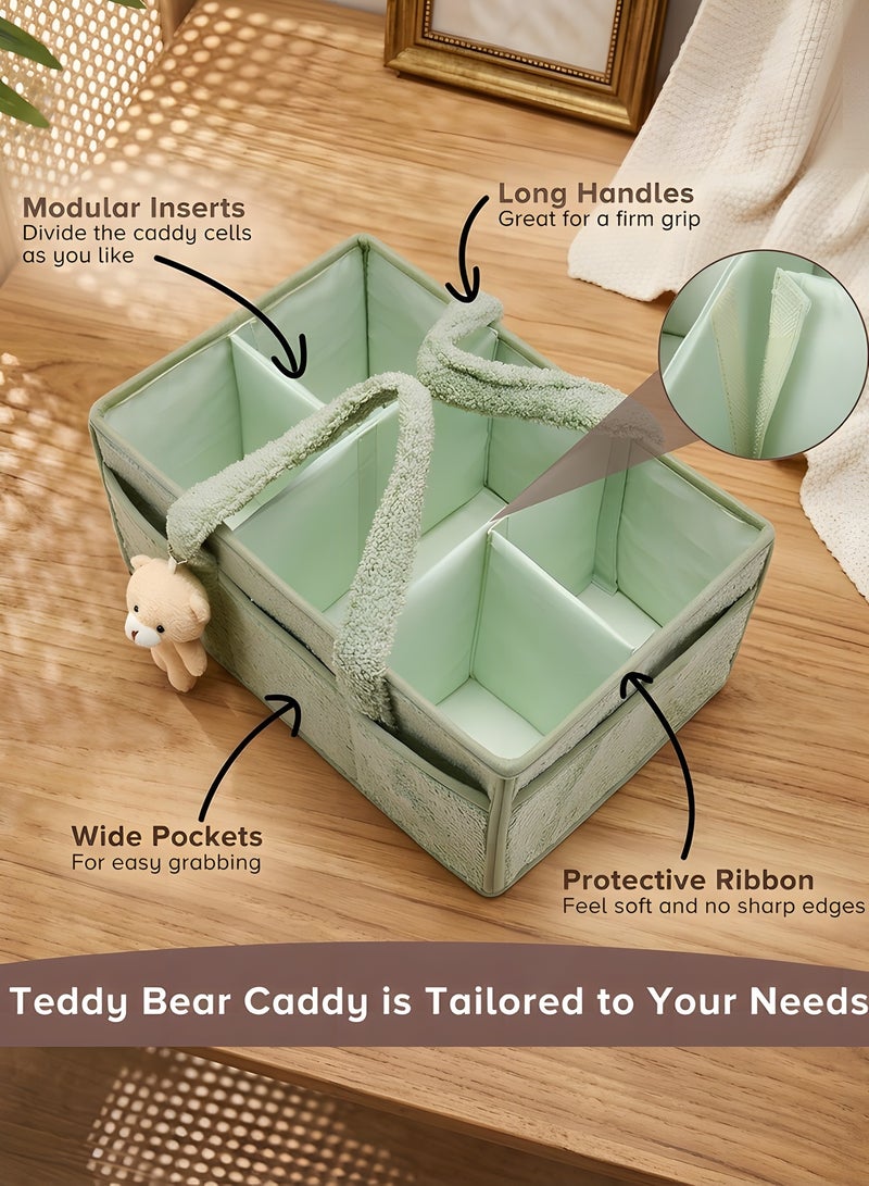 بيوينتي سلة تخزين حفاضات الأطفال، سلة تخزين حفاضات الأطفال والمناديل المبللة متعددة الوظائف، سلة الأطفال كبيرة الحجم، مثالية جدًا لحمام الأطفال، سلة تخزين السيارة، سلة تخزين حفاضات الحضانة. - Image 3