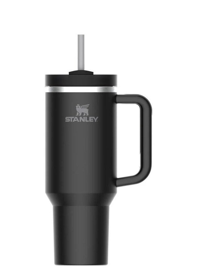 Stanley Quencher H2.0 FlowState Vacuum Insulated Tumbler – 40oz Black Stainless Steel Travel Mug with Leakproof Lid & Straw, Double-Walled Design, Keeps Drinks Hot for 7 Hours & Cold for 24 Hours, Durable & Portable Travel Mug for Work, Gym, Outdoors, and On-the-Go Hydration - Image 1