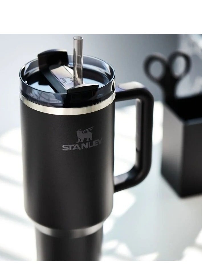 Stanley Quencher H2.0 FlowState Vacuum Insulated Tumbler – 40oz Black Stainless Steel Travel Mug with Leakproof Lid & Straw, Double-Walled Design, Keeps Drinks Hot for 7 Hours & Cold for 24 Hours, Durable & Portable Travel Mug for Work, Gym, Outdoors, and On-the-Go Hydration - Image 5