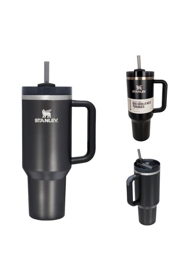 Stanley Quencher H2.0 FlowState Vacuum Insulated Tumbler – 40oz Black Stainless Steel Travel Mug with Leakproof Lid & Straw, Double-Walled Design, Keeps Drinks Hot for 7 Hours & Cold for 24 Hours, Durable & Portable Travel Mug for Work, Gym, Outdoors, and On-the-Go Hydration - Image 4