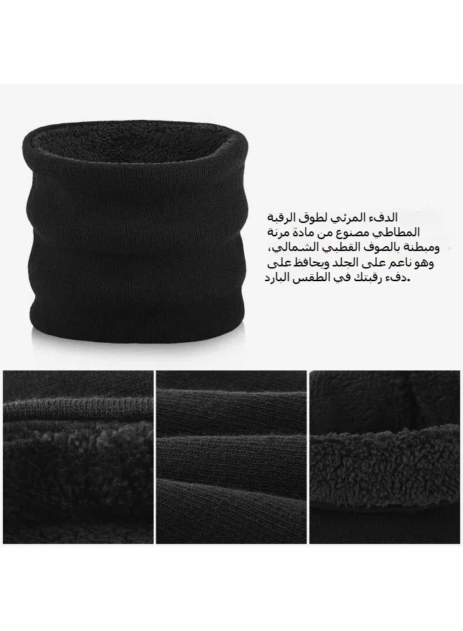 Generic Hat scarf touch screen gloves three - piece set for men and women winter outdoor cycling sports motorcycle knitted warm suit - Image 3