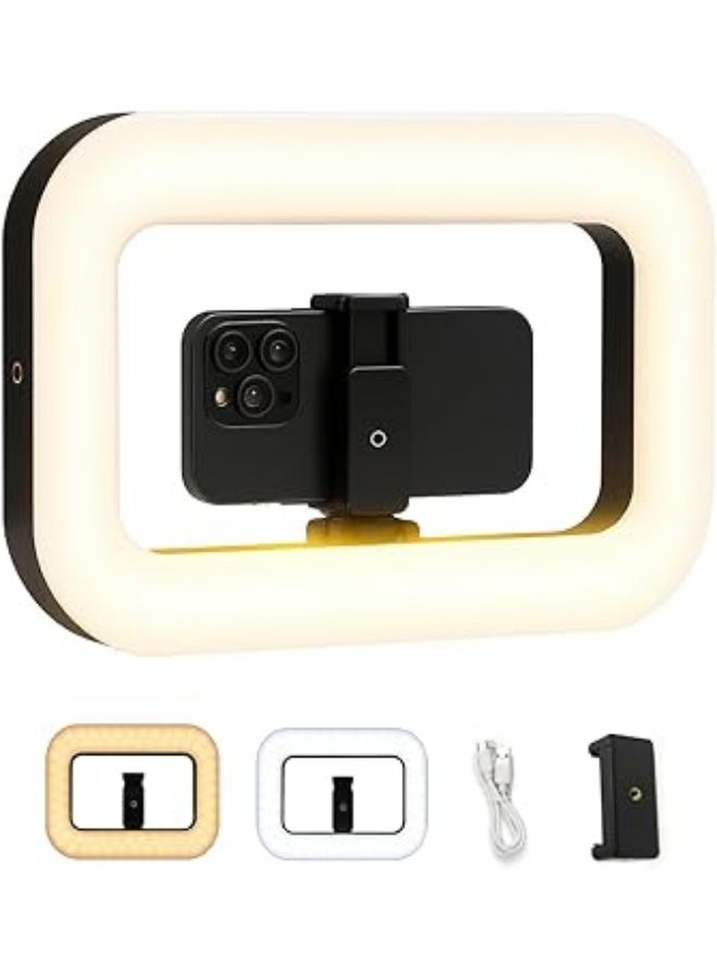 مثبت فيديو محمول للهاتف الذكي قابل لإعادة الشحن مع حلقة ضوء LED - Image 1