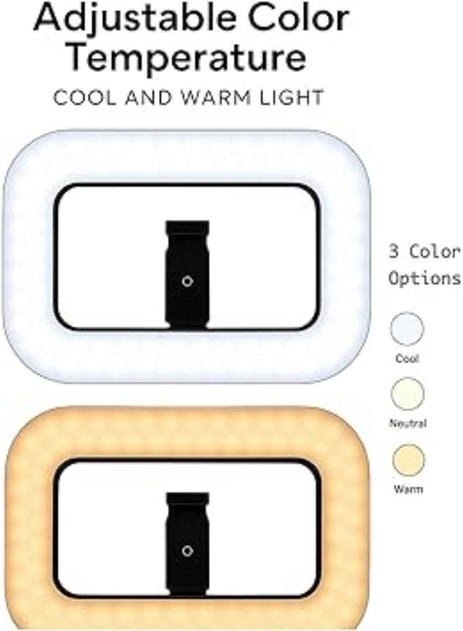 مثبت فيديو محمول للهاتف الذكي قابل لإعادة الشحن مع حلقة ضوء LED - Image 2