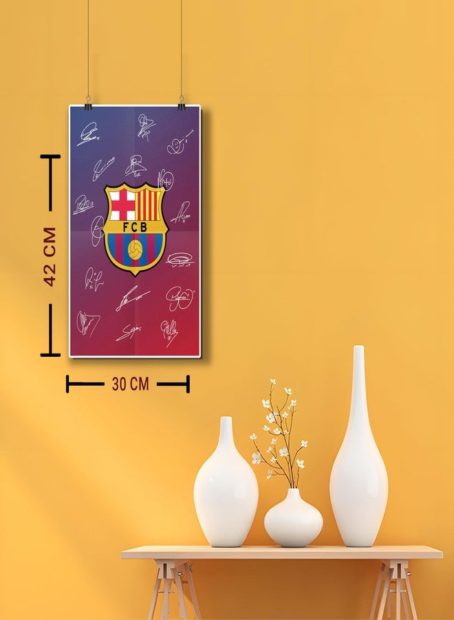 Roostaflag FC Barcelona Poster | Messi Poster Barcelona | 12 x 18 Inches | Multicolor | Unframed | Peel & Stick | Living Room, Bedroom, Home Office - Image 5