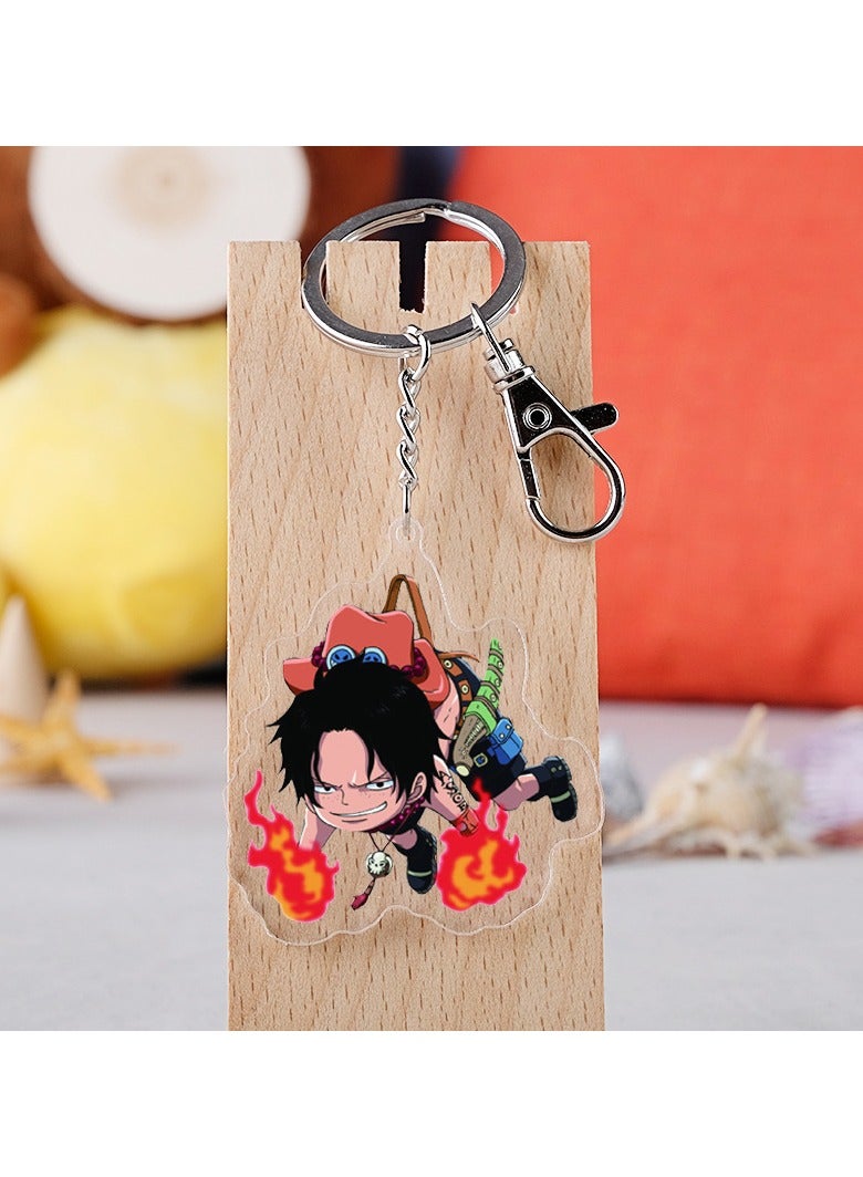 1Pcs One Piece Acrylic Keychain