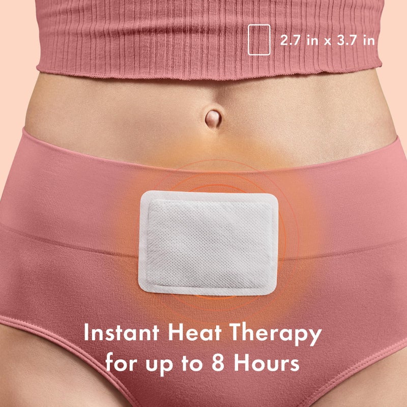 Rael Herbal Heating Patches - Period Cramps, Ultra Thin Design, On The Go Size (8 Count) - Image 2