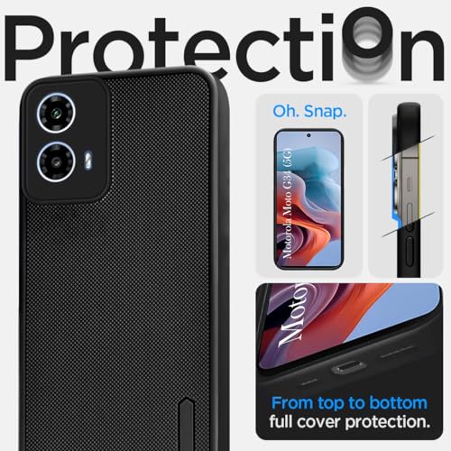 Jkobi Silicone Back Cover Case for Motorola Moto G34 5G (Textured Grip Design | Camera Protection | Slim and Light Weight | Soft Touch and Feel | Black) - Image 2