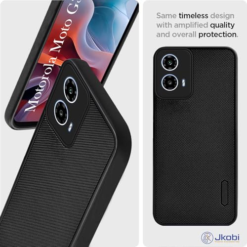 Jkobi Silicone Back Cover Case for Motorola Moto G34 5G (Textured Grip Design | Camera Protection | Slim and Light Weight | Soft Touch and Feel | Black) - Image 3