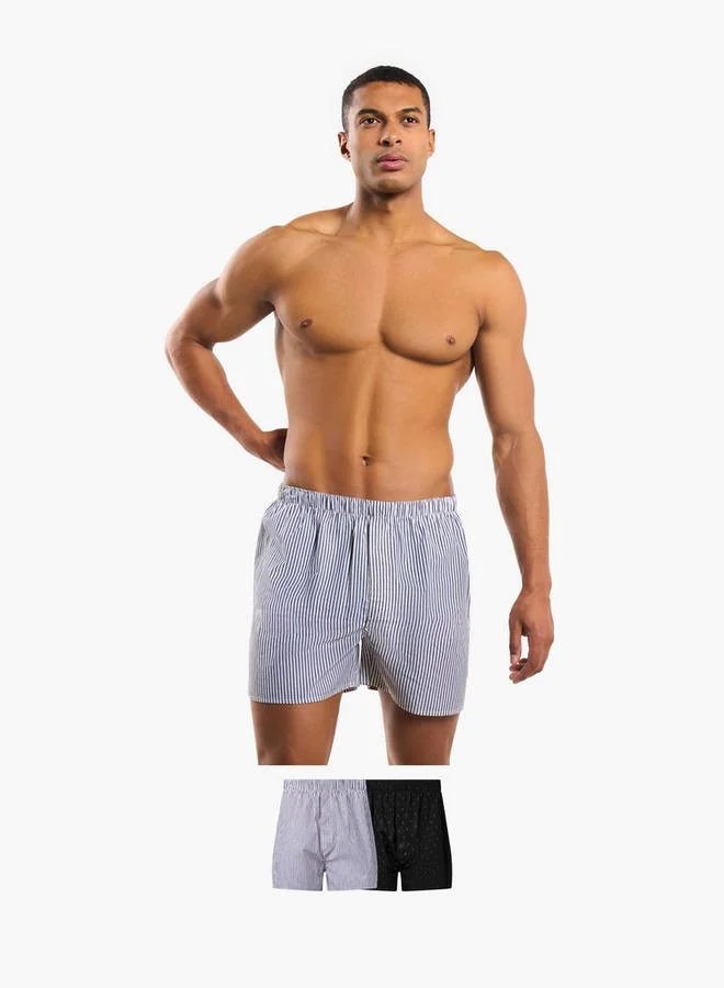 سبلاش فيڤ Men Printed Cotton Boxers - Pack of 2