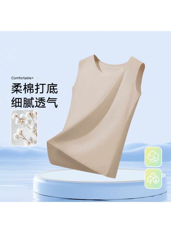 Red Bean Cloud Cotton Wide-Strap Women'S Tank Top, Sleeveless Undershirt, Breathable Sports Camisole - Image 4