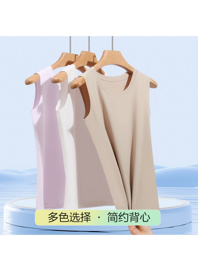 Red Bean Cloud Cotton Wide-Strap Women'S Tank Top, Sleeveless Undershirt, Breathable Sports Camisole - Image 5