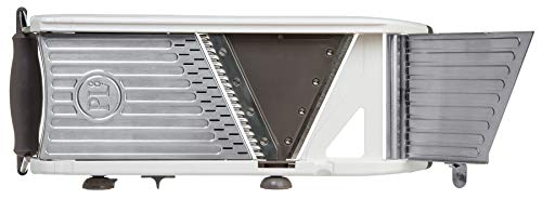PL8 Professional Mandoline - Versatile Slicer with Adjustable Straight, Waffle, and Julienne Blades, Extra-Wide Stainless Steel Deck, Safety Hand Guard, Non-Skid Feet, and Space-Saving Design - Image 2