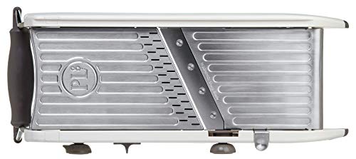 PL8 Professional Mandoline - Versatile Slicer with Adjustable Straight, Waffle, and Julienne Blades, Extra-Wide Stainless Steel Deck, Safety Hand Guard, Non-Skid Feet, and Space-Saving Design - Image 5
