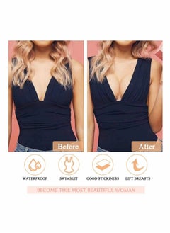 SYOSI 5 Pairs Backless Cover Set, Breathable Large Support Lift Tape, Athletic Chest Tape, Disposable Adhesive Bra for A-E Cup, 2" x 16.4ft Adhesive Bra  - Image 4