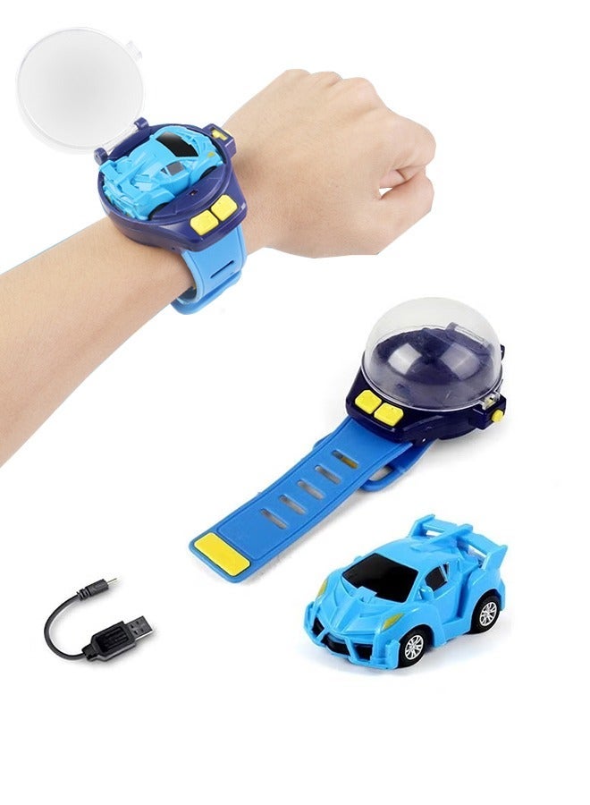 Mini Car Watch Toys for Kids, Wrist Racing Car Watch Toy, USB Charging Cartoon RC Small Car Interactive Game Toys, Gift for Boys and Girls - Image 1