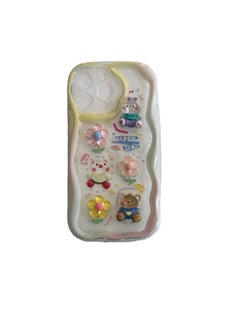 Silicone back cover with cartoon design compatible with iPhone 14 Pro Max clear